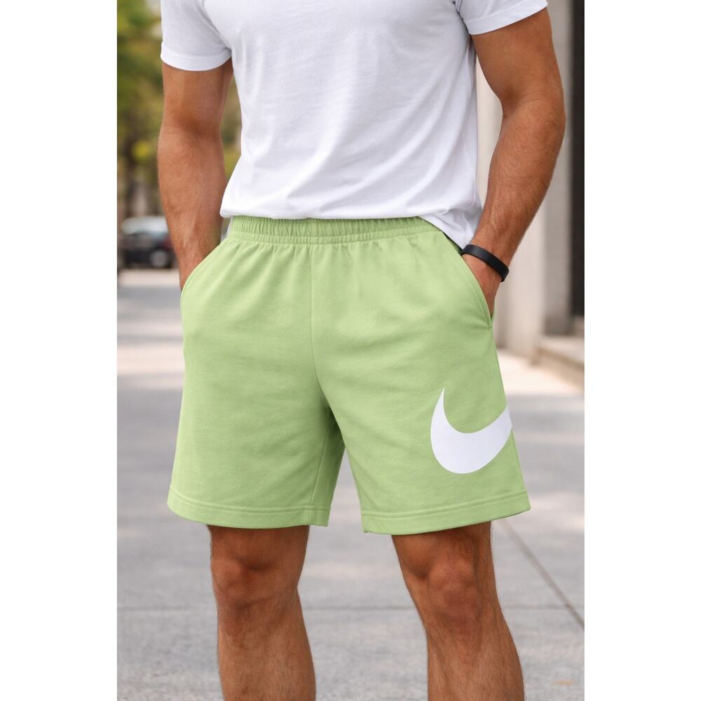 Nike Sportswear Club Fleece Big Swoosh Shorts Green Men's